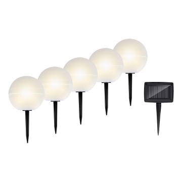 Grundig - KIT 5x LED RGBW  Solcellslampa LED/3,2V IP44