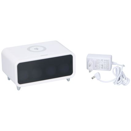 Grundig - LED Dimbar nattlampa med an väckarklocka och trådlös laddning LED/5W/230V