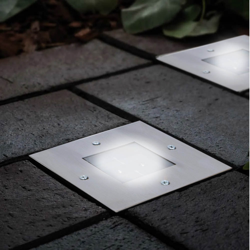 Grundig - LED Infälld solcellsbelysning 2xLED/1,2V 600 mAh IP44