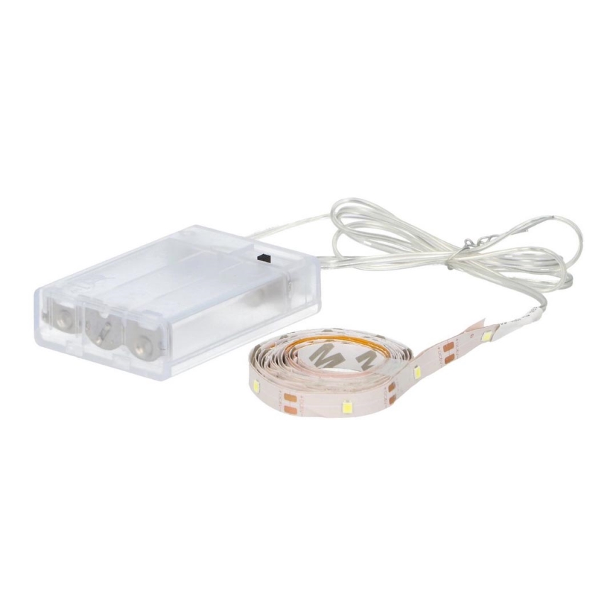 Grundig - LED list 2m LED/3xAA dagsljus vit
