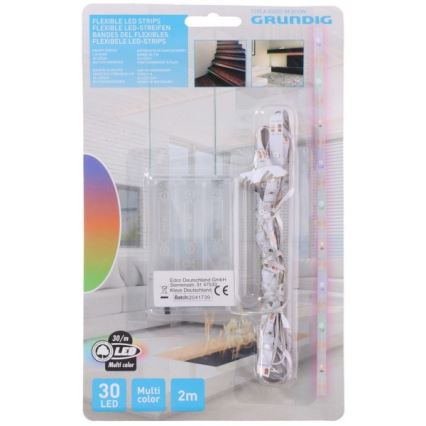 Grundig - LED list 2m LED/3xAA Flerfärgad