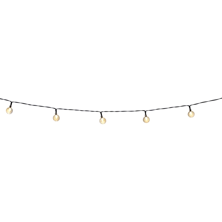 Grundig - LED Ljusreglerad solcell kedja 50xLED/8 funktioner 9,35m IP44 varm vit + fjärrkontroll