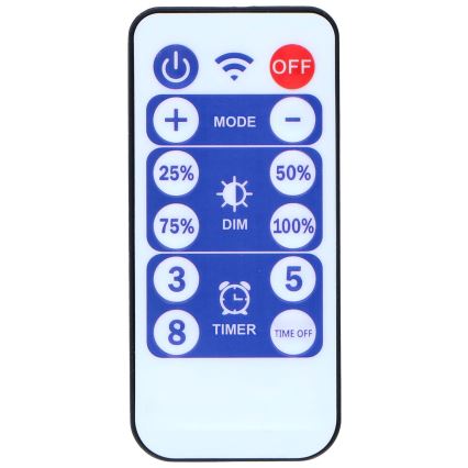 Grundig - LED Ljusreglerad solcell kedja 50xLED/8 funktioner 9,35m IP44 varm vit + fjärrkontroll