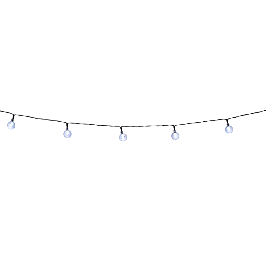 Grundig - LED Ljusreglerad solcell kedja 50xLED/8 funktioner 9,35m varm vit + fjärrkontroll