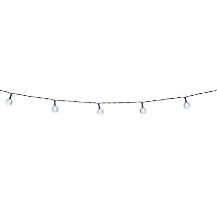 Grundig - LED Ljusreglerad solcell kedja 50xLED/8 funktioner 9,35m varm vit + fjärrkontroll