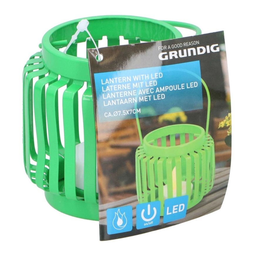Grundig - LED lykta LED/1xCR2032 grön