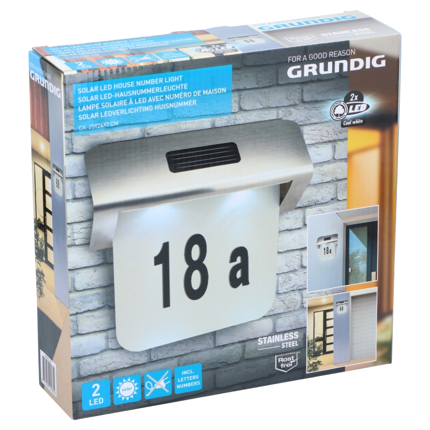 Grundig - LED Sol husnummer  1,2V