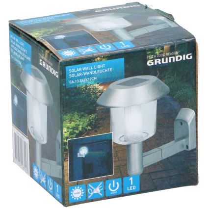 Grundig - LED Sol vägglyse  LED/1,2V