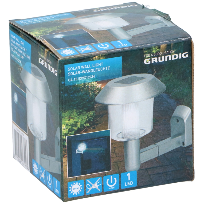 Grundig - LED Sol vägglyse  LED/1,2V