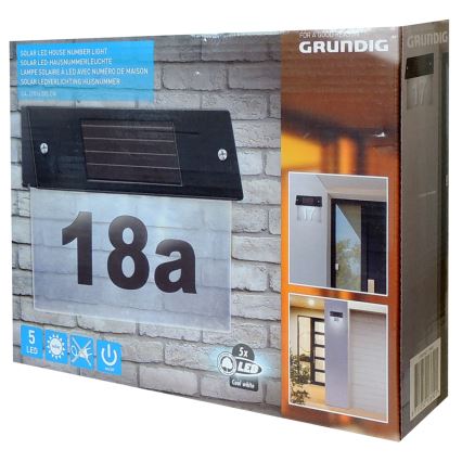 Grundig - LED Solcellshusnummer med sensor LED/1,2V IP44