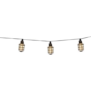 Grundig - LED solcellsljusslinga 10xLED 3,8m IP44 varm vit