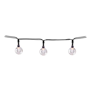 Grundig - LED solcellsljusslinga 50xLED/8 funktioner 6,9m varm vit