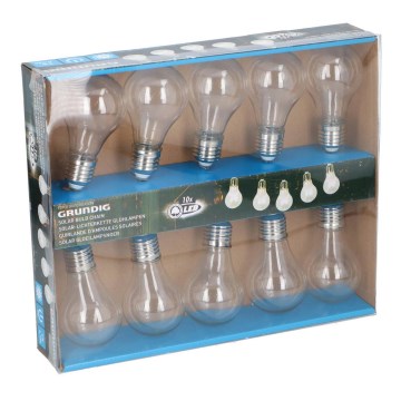 Grundig - LED solljusslinga Glödlampa 10xLED/1xAA