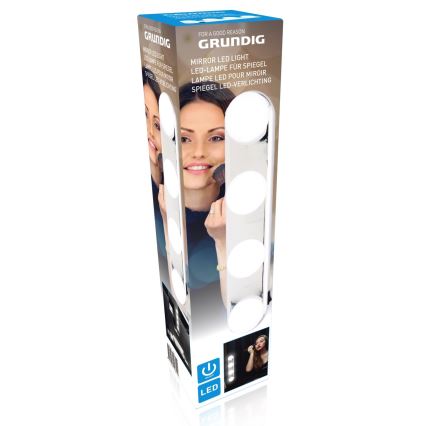Grundig - LED spegelbelysning  4xLED/4xAA