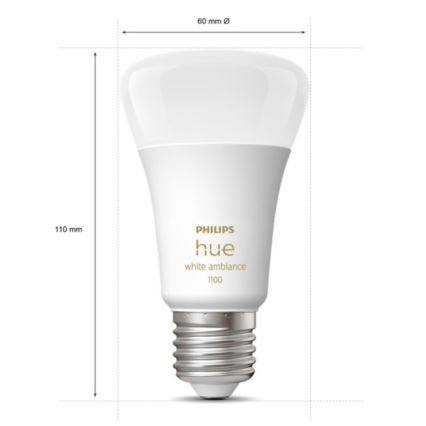 Grundläggande set Philips Hue White Ambiance 3xE27/11W 2200-6500K + enhet för anslutning och fjärrkontroll
