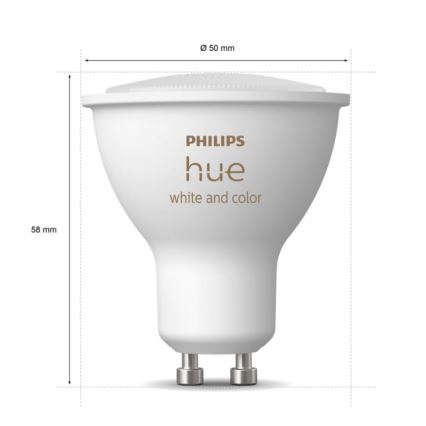 Grundläggande set Philips Hue WHITE AND COLOR AMBIANCE 3xGU10/5,7W/230V 2000-6500K + enhet för anslutning