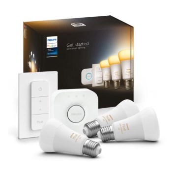 Grundläggande set Philips Hue White Ambiance 3xE27/11W 2200-6500K + enhet för anslutning och fjärrkontroll