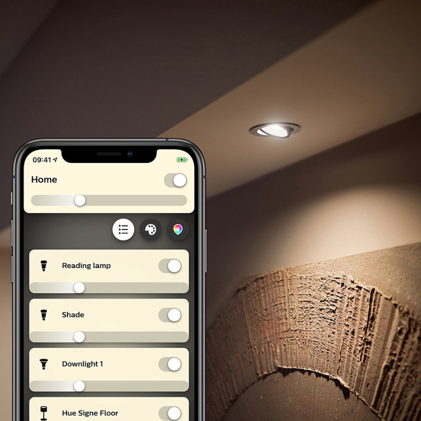 Grundläggande uppsättning  Philips Hue WHITE AND COLOR AMBIANCE 2xE27/9W/230V 2000-6500K + en enhet för att ansluta