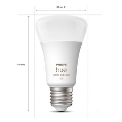 Grundläggande uppsättning  Philips Hue WHITE AND COLOR AMBIANCE 3xE27/9W 2000-6500K + en enhet för att ansluta