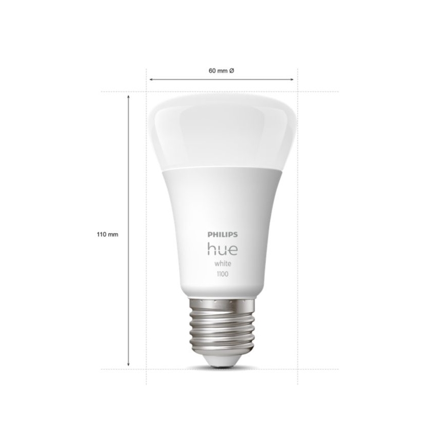 Grundläggande uppsättning  Philips Hue WHITE 2xE27/9,5W 2700K + en enhet för att ansluta