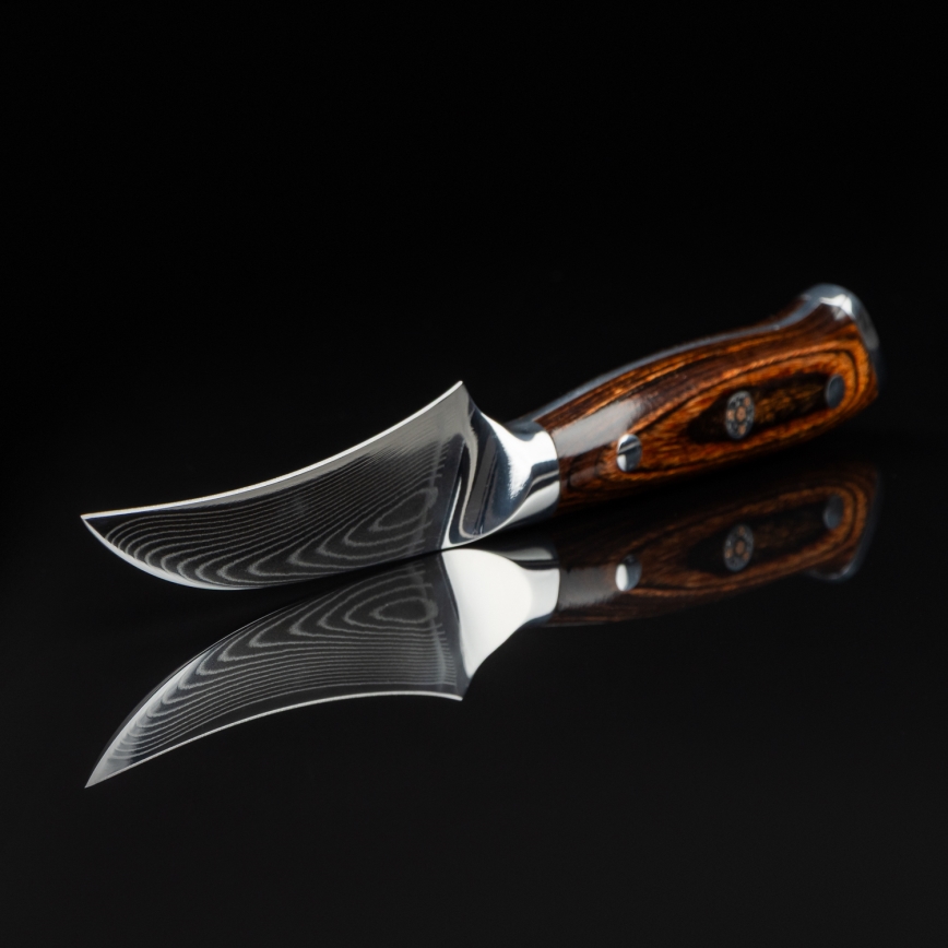 Gudaro - Kökskniv BIRD BEAK 7,6 cm i damaskusstål