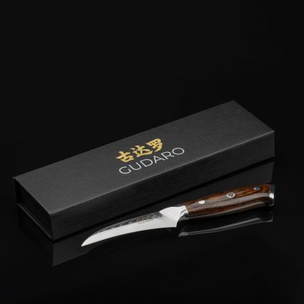Gudaro - Kökskniv BIRD BEAK 7,6 cm i damaskusstål