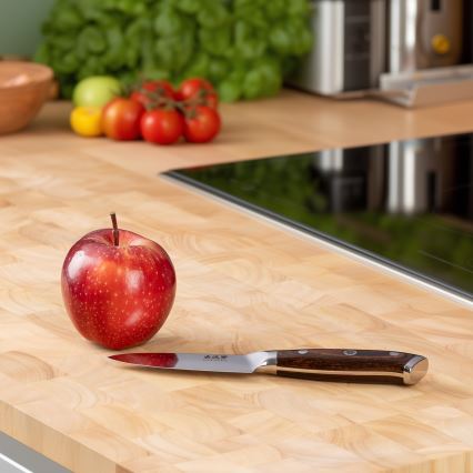 Gudaro - skalkniv PARING 7,6 cm i damaskusstål