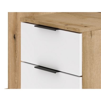 Hallsektion med spegel SVEN – brun/vit