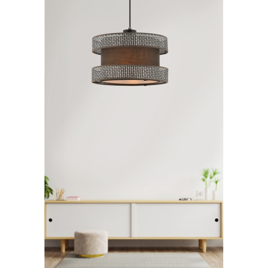HALO Hänglampa 1xE27/60W/230V brun/grå