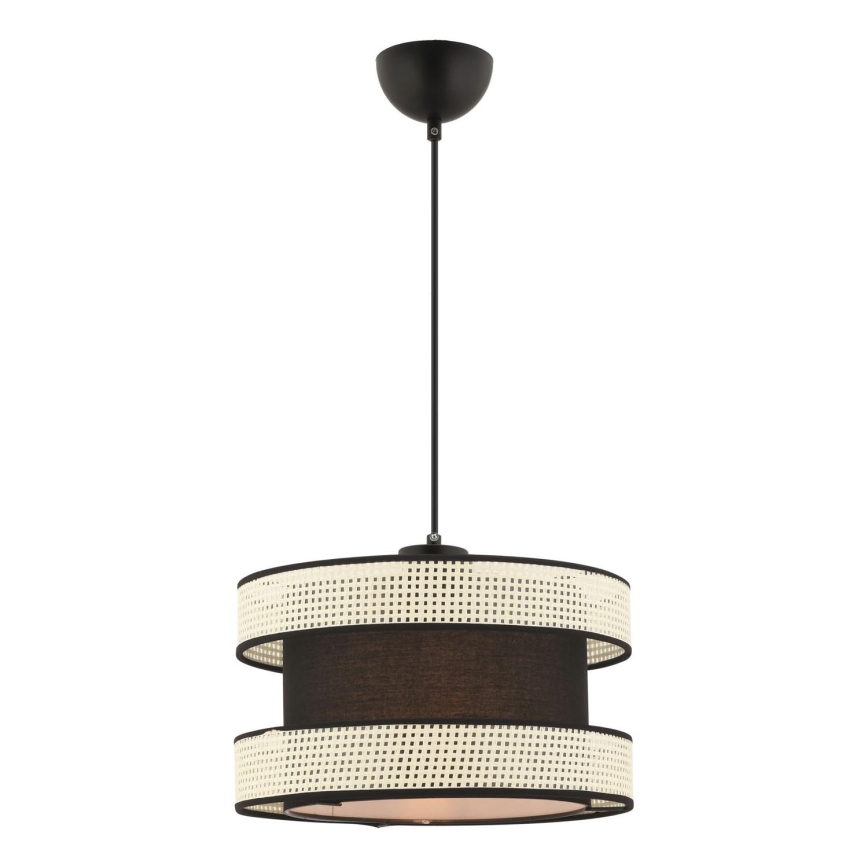 HALO hänglampa 1xE27/60W/230V svart/kräm