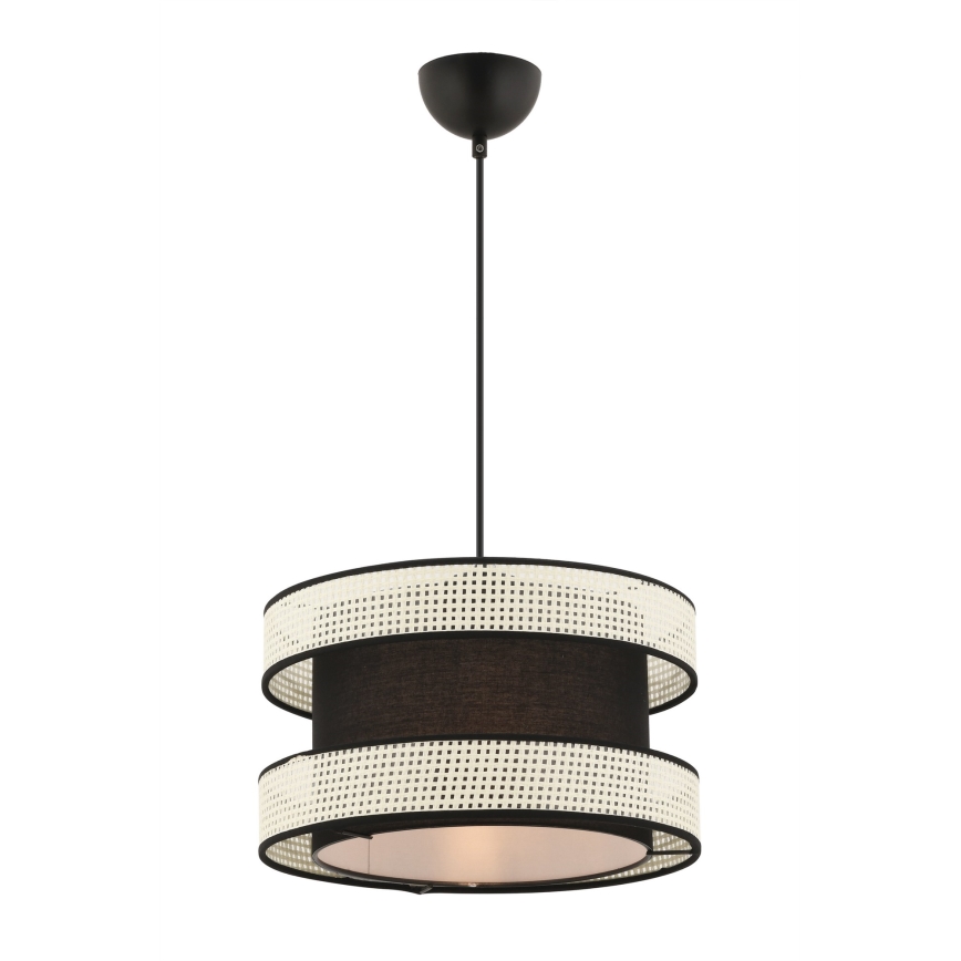 HALO hänglampa 1xE27/60W/230V svart/kräm