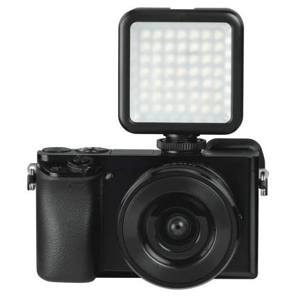 Hama - LED Dimbar lampa för telefoner, kameror och videokameror LED/5,5W/2xAA
