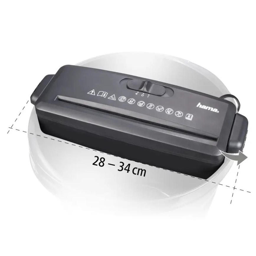 Hama - Mini paper shredder A4 230V svart