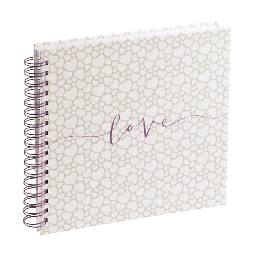 Hama - Spiral photo album 28x24 cm 40 pages beige/rosa