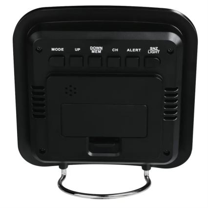 Hama - Väderstation med LCD display och väckarklocka 2xAA + 2xAAA svart