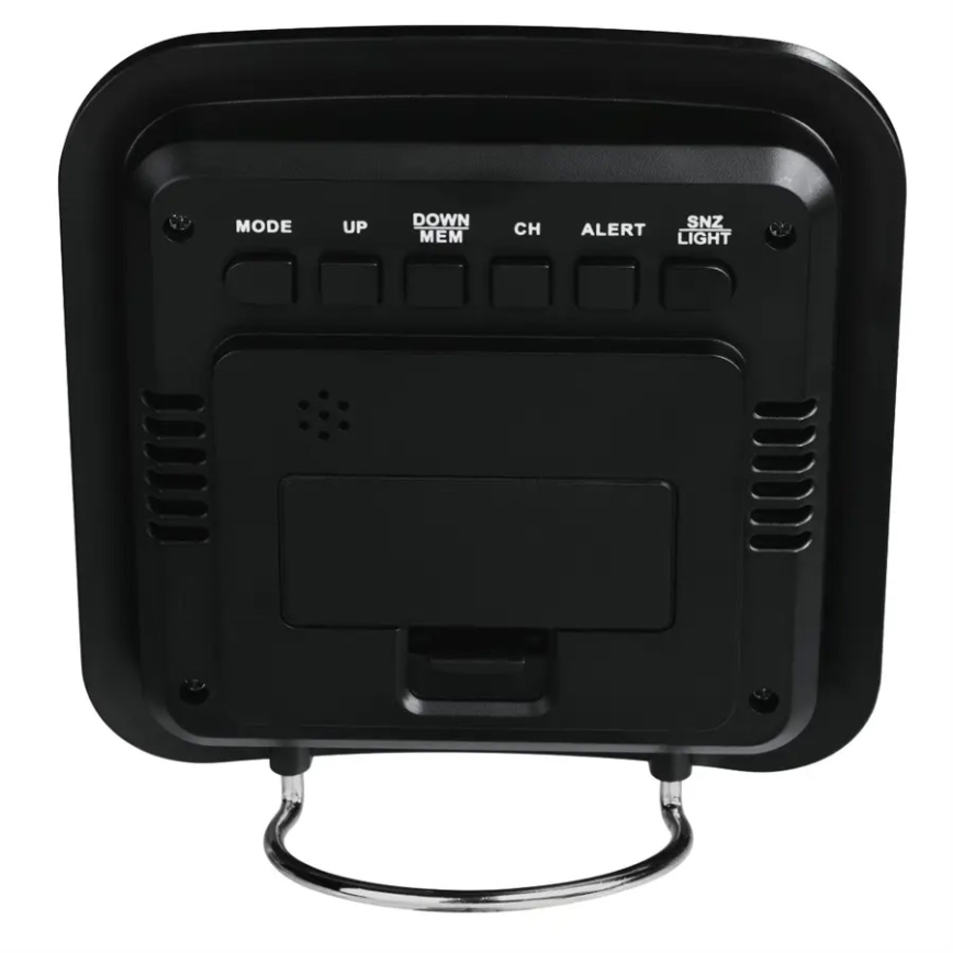 Hama - Väderstation med LCD display och väckarklocka 2xAA + 2xAAA svart
