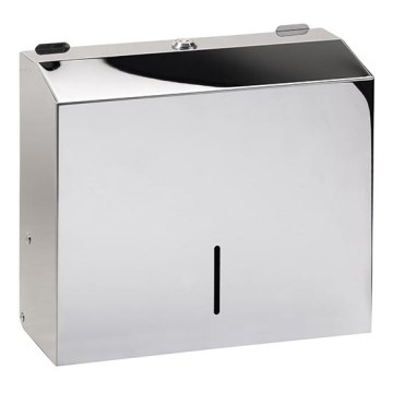 Handduksdispenser 28 x 24,5 cm, rostfritt stål/silver