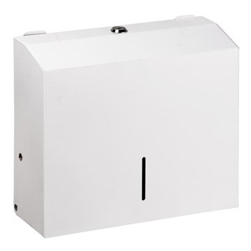 Handduksdispenser 28x24,5 cm rostfritt stål/vit