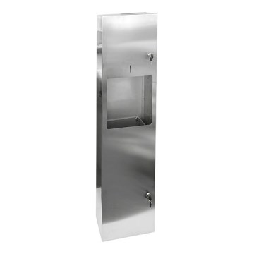 Handduksdispenser 31x122,5 cm rostfritt stål/silver