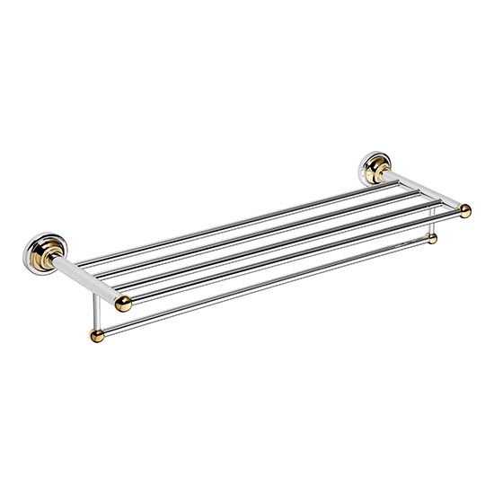 Handdukshållare 66,5 x 12 cm silver/guld