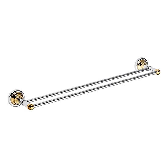 Handdukshållare 66,5x6,5 cm silver/guld