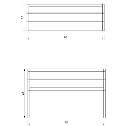 Handdukshängare för vägg 37x60 cm svart