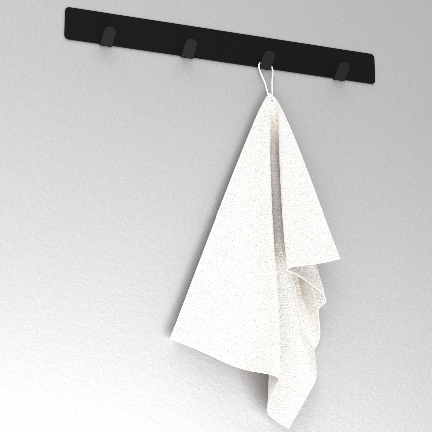 Handdukshängare för vägg 40 cm svart