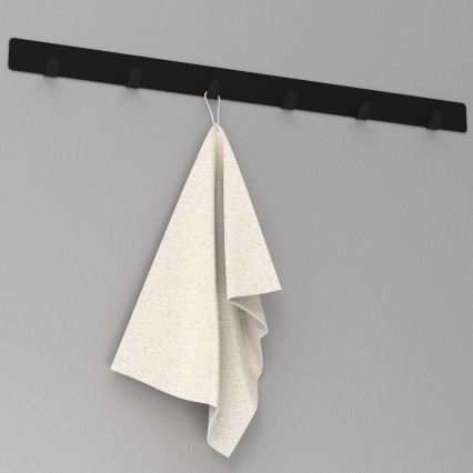 Handdukshängare för vägg 60 cm svart