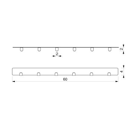 Handdukshängare för vägg 60 cm svart
