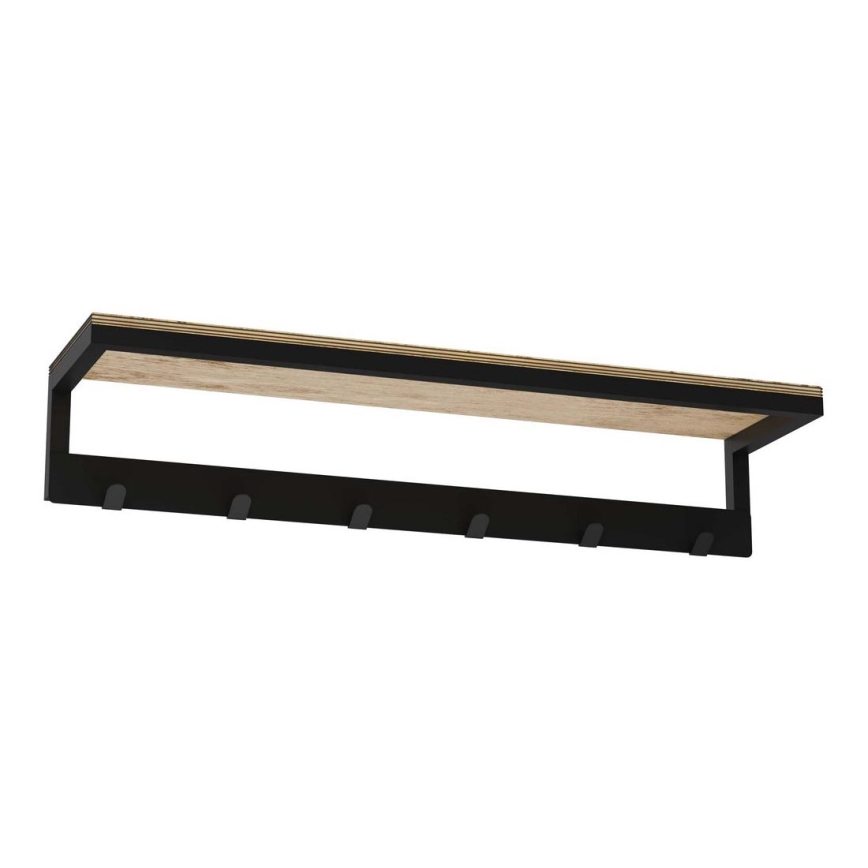 Handdukshängare för vägg med en policí 10x60 cm svart