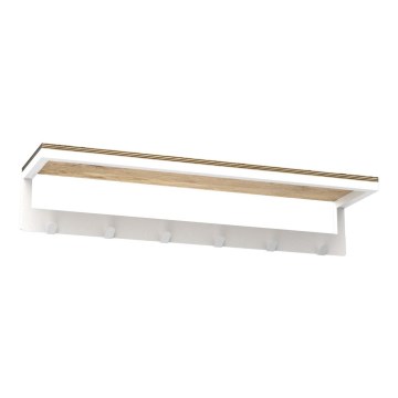 Handdukshängare för vägg med en policí 10x60 cm vit