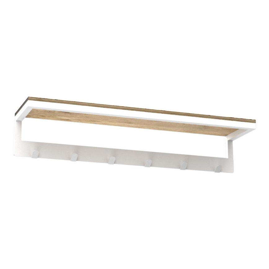 Handdukshängare för vägg med en policí 10x60 cm vit
