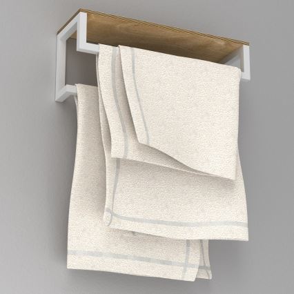 Handdukshängare för vägg med en policí 14x40 cm vit