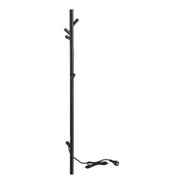 Handdukstork 10,3 x 118 cm, rostfritt stål/svart